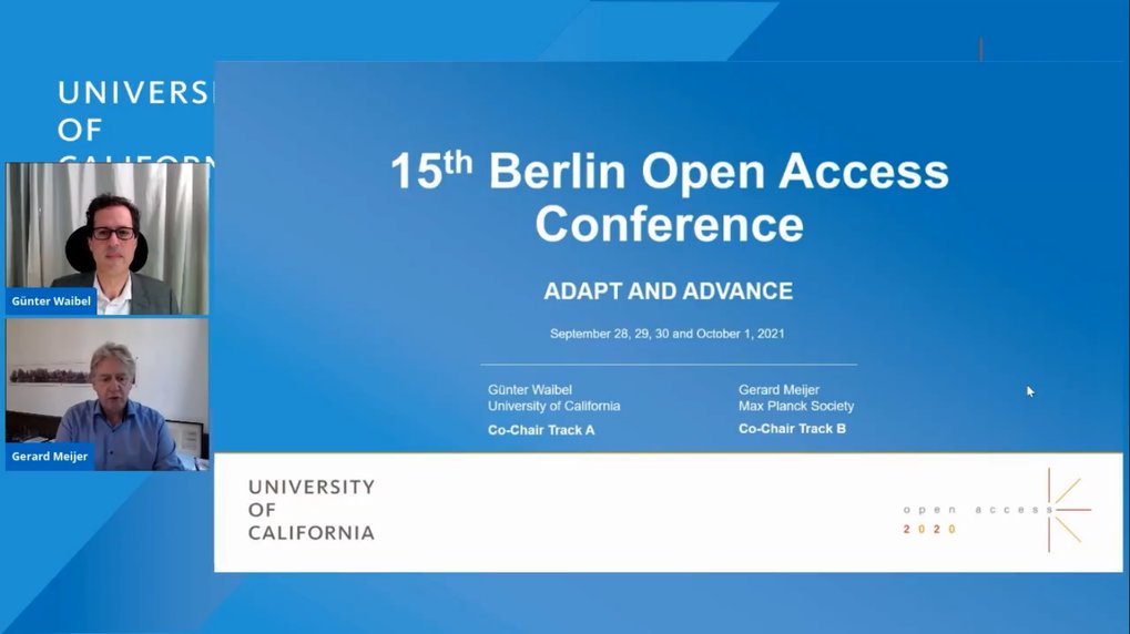 Online conference chairs Gerard Meijer and Günter Waibel