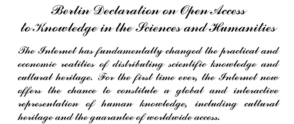 Berlin Declaration Max Planck Open Access